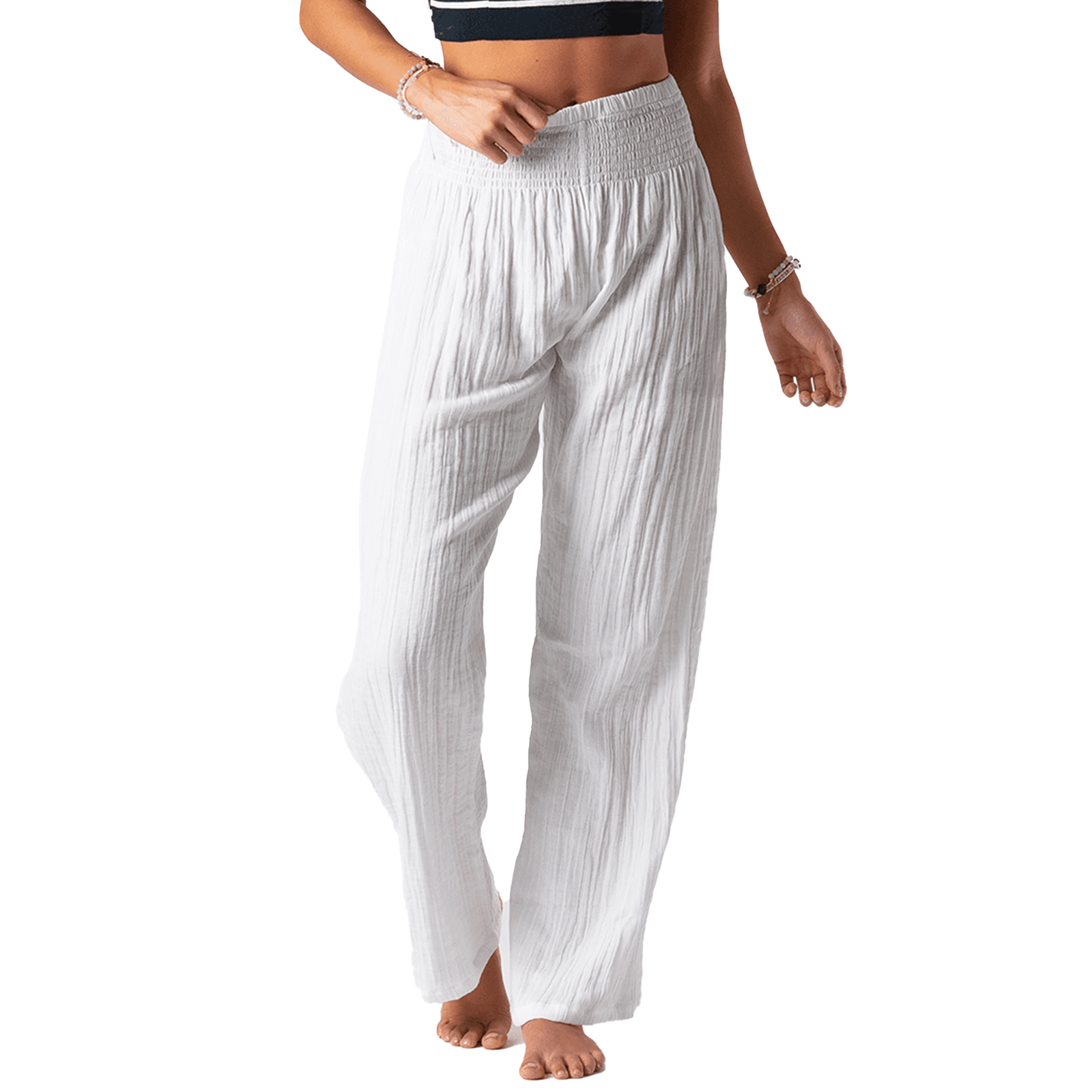 Women's Pleated Linen Suit Pants Lotus ❤️ menique