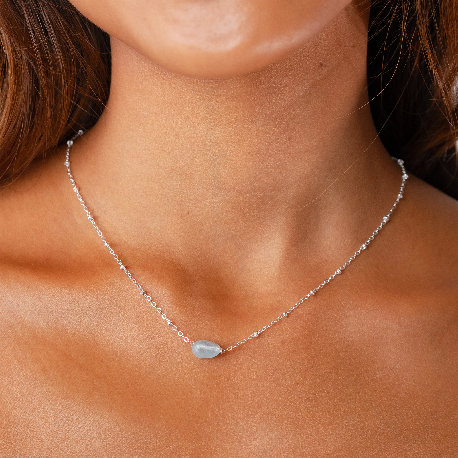Aquatica Raw Aquamarine Necklace – One Tribe Jewelry