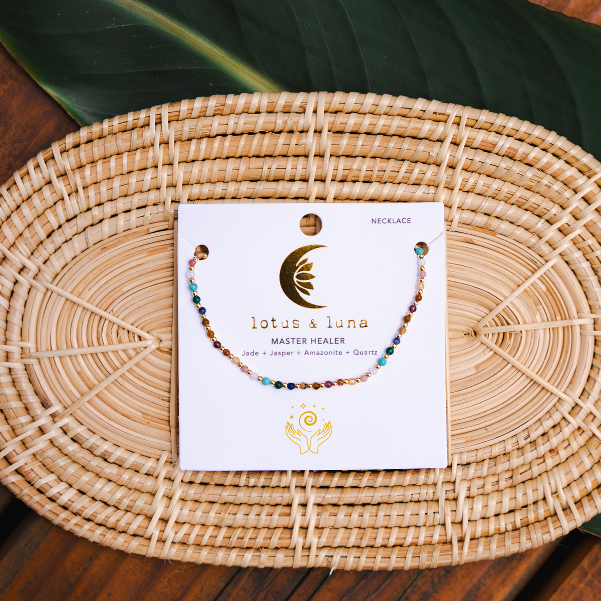 Master Healer 2mm Healing + Circles in the Sand Necklace Stack