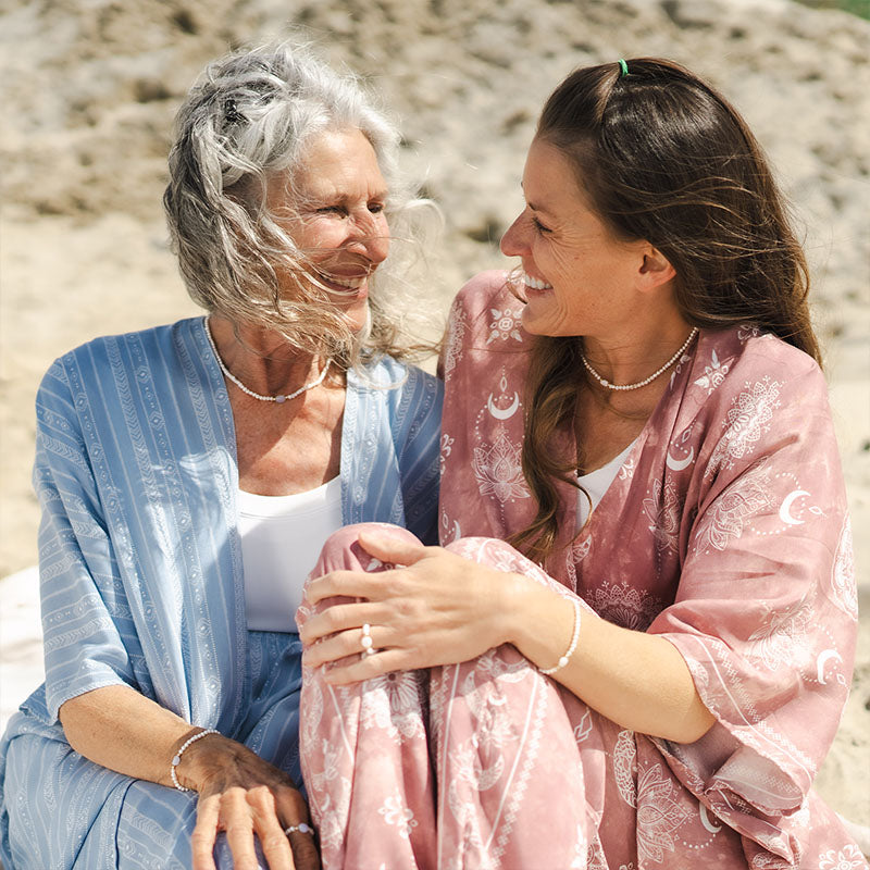 Dusty Rose Lotus Moon Kimono