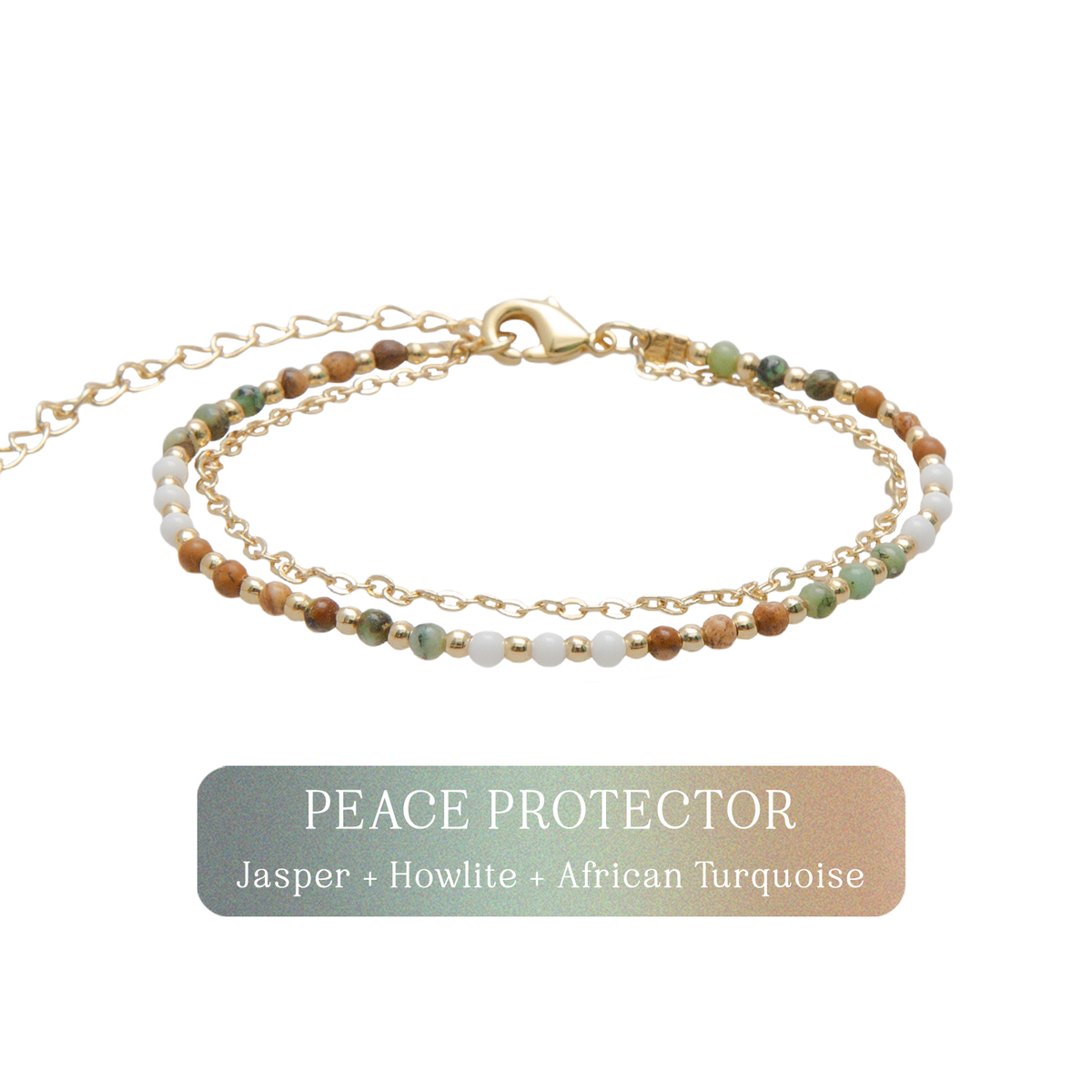 Peace Protector 2mm Layered Healing Bracelet