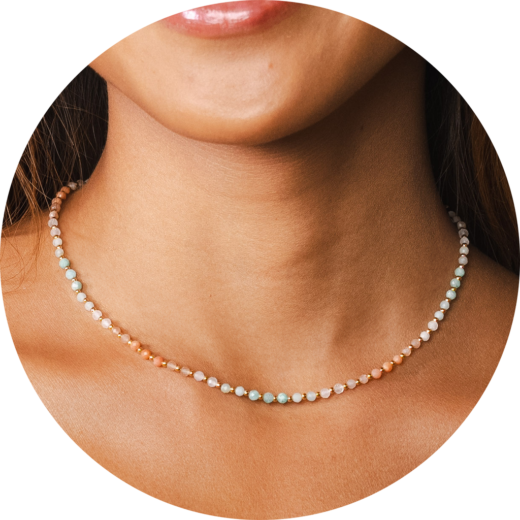 Positive Energy 3mm Healing Necklace LotusAndLuna