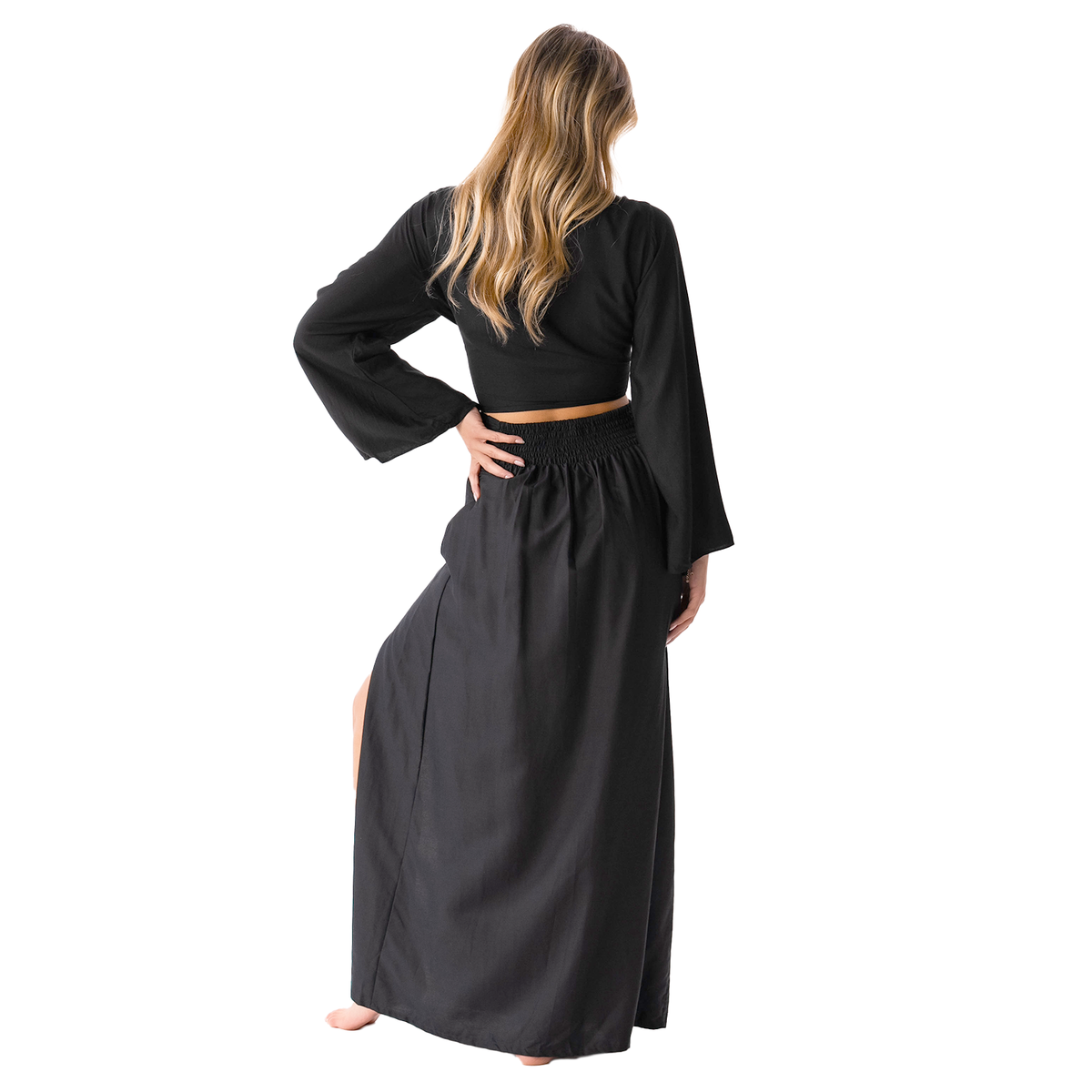 Black Daydreamer + Rayon Maxi Skirt Set