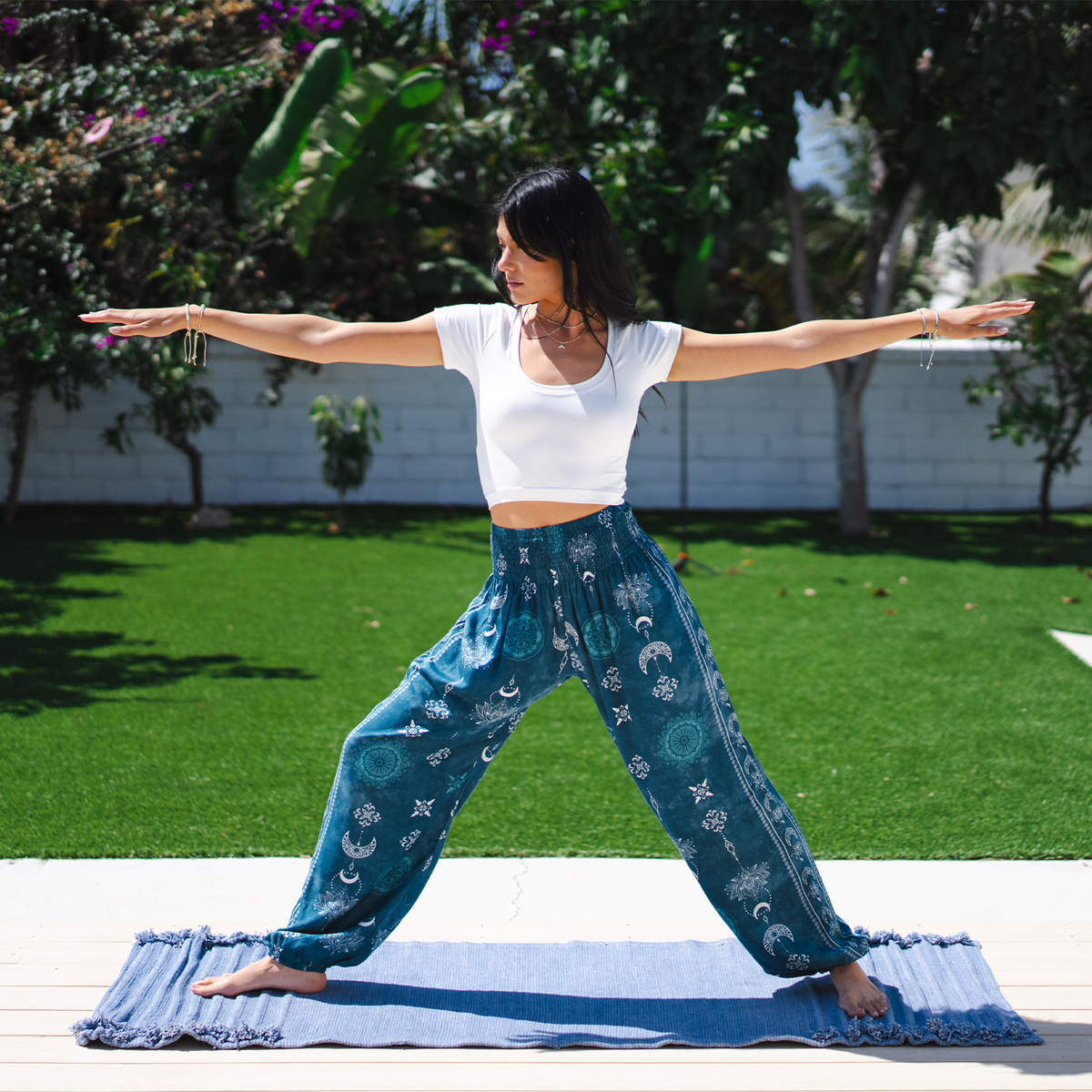 Cosmic Teal Harem Pants