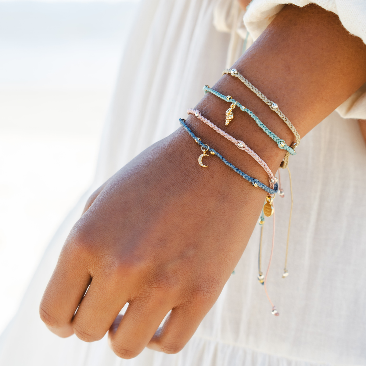 Sea Treasure Braided Charm Bracelet