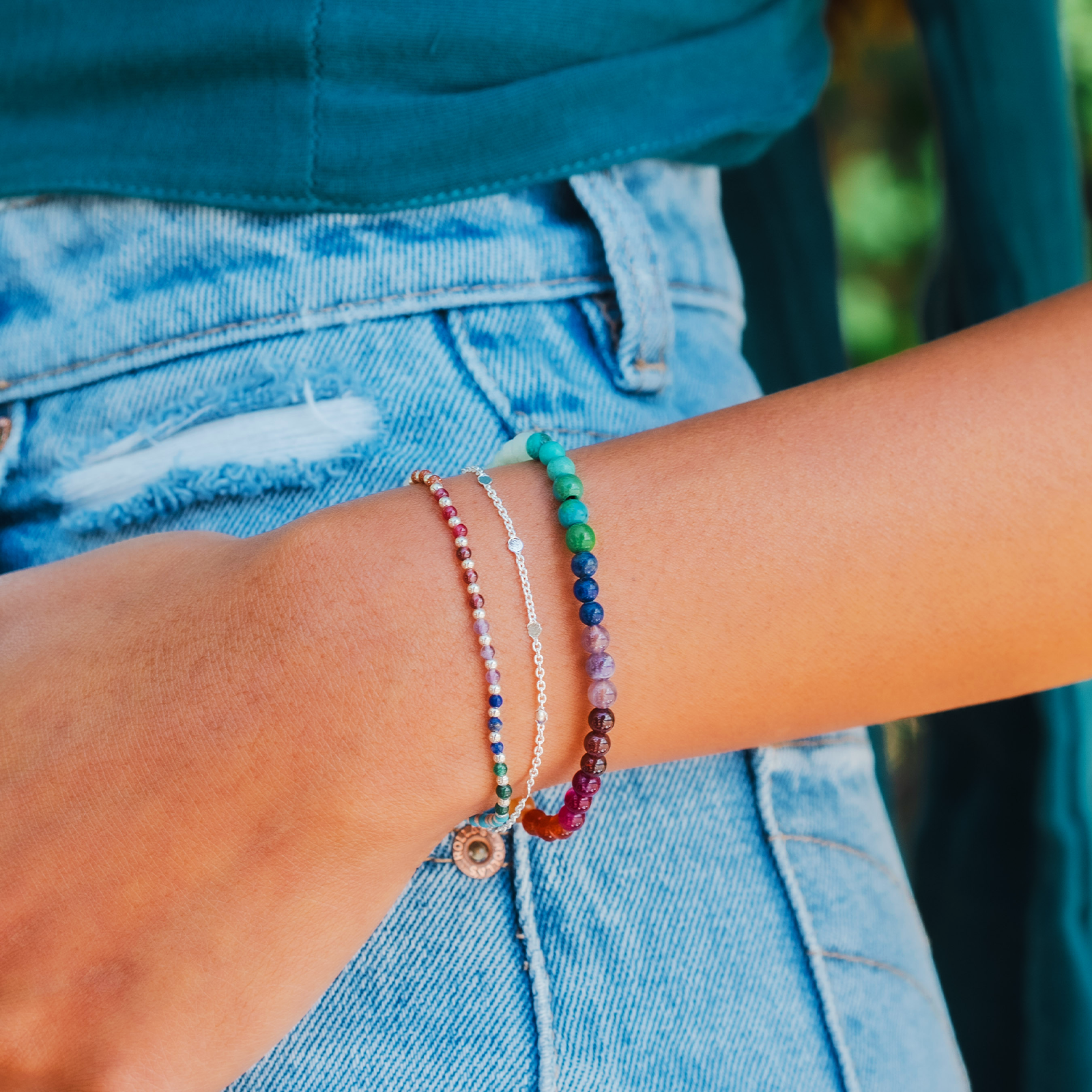 Mother of Pearl Tube Bead Bracelet