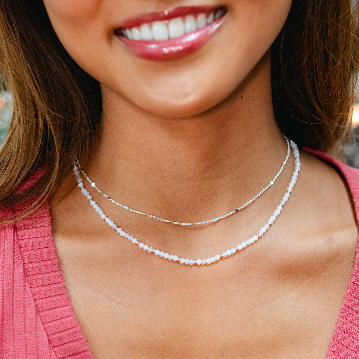 Moon Dancer 3mm Healing + Circles in the Sand Necklace Stack