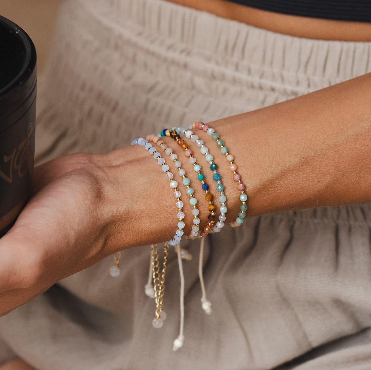 Moon &amp; Sea 3mm Metal Accent Bracelet