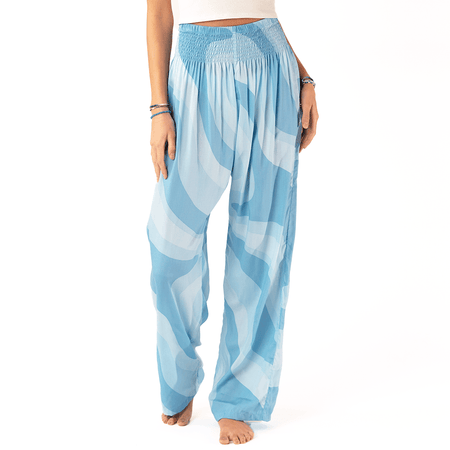 Blue Lagoon Swirl Wide Leg Pants