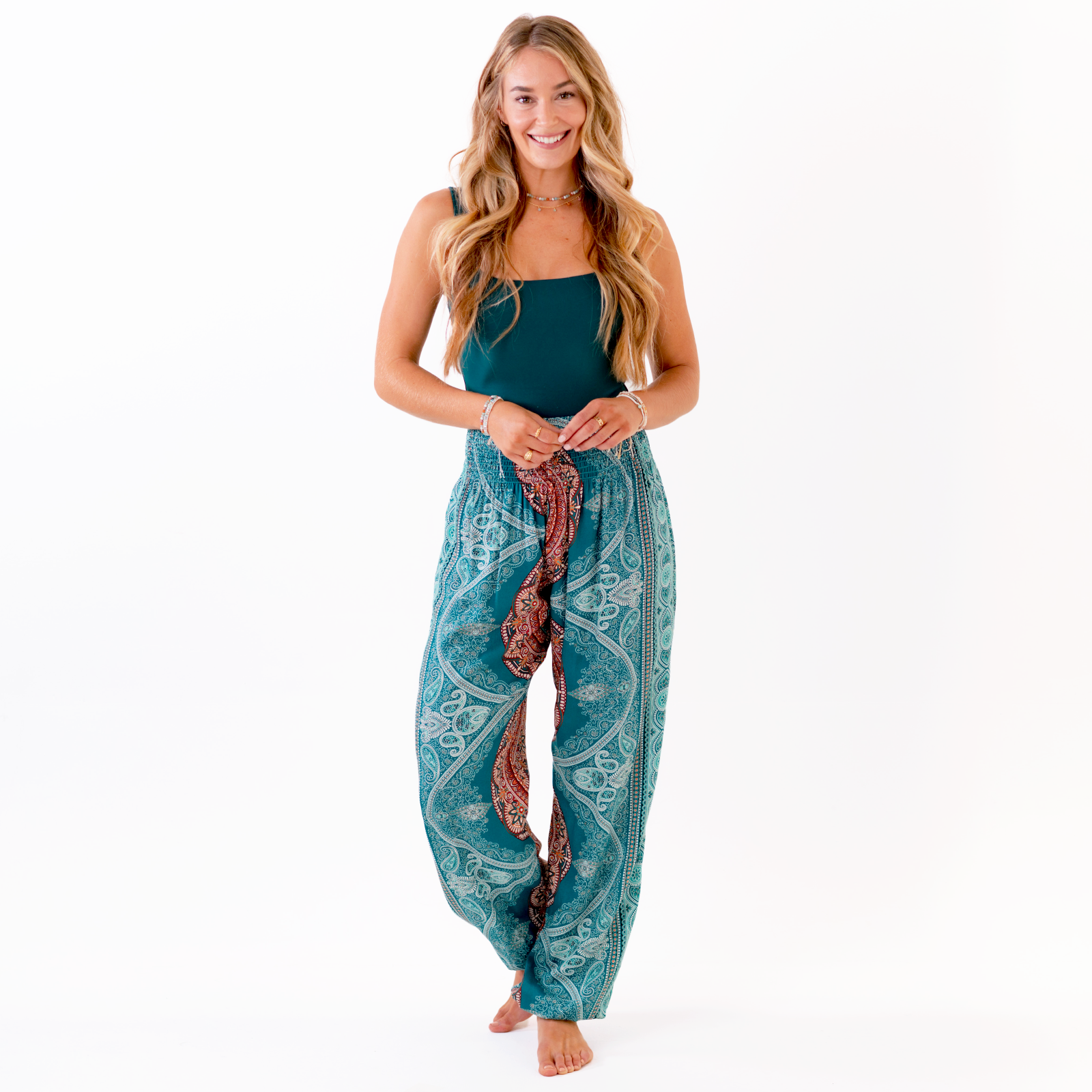 Deep Teal Harem Pants  Lotus and Luna - LotusAndLuna